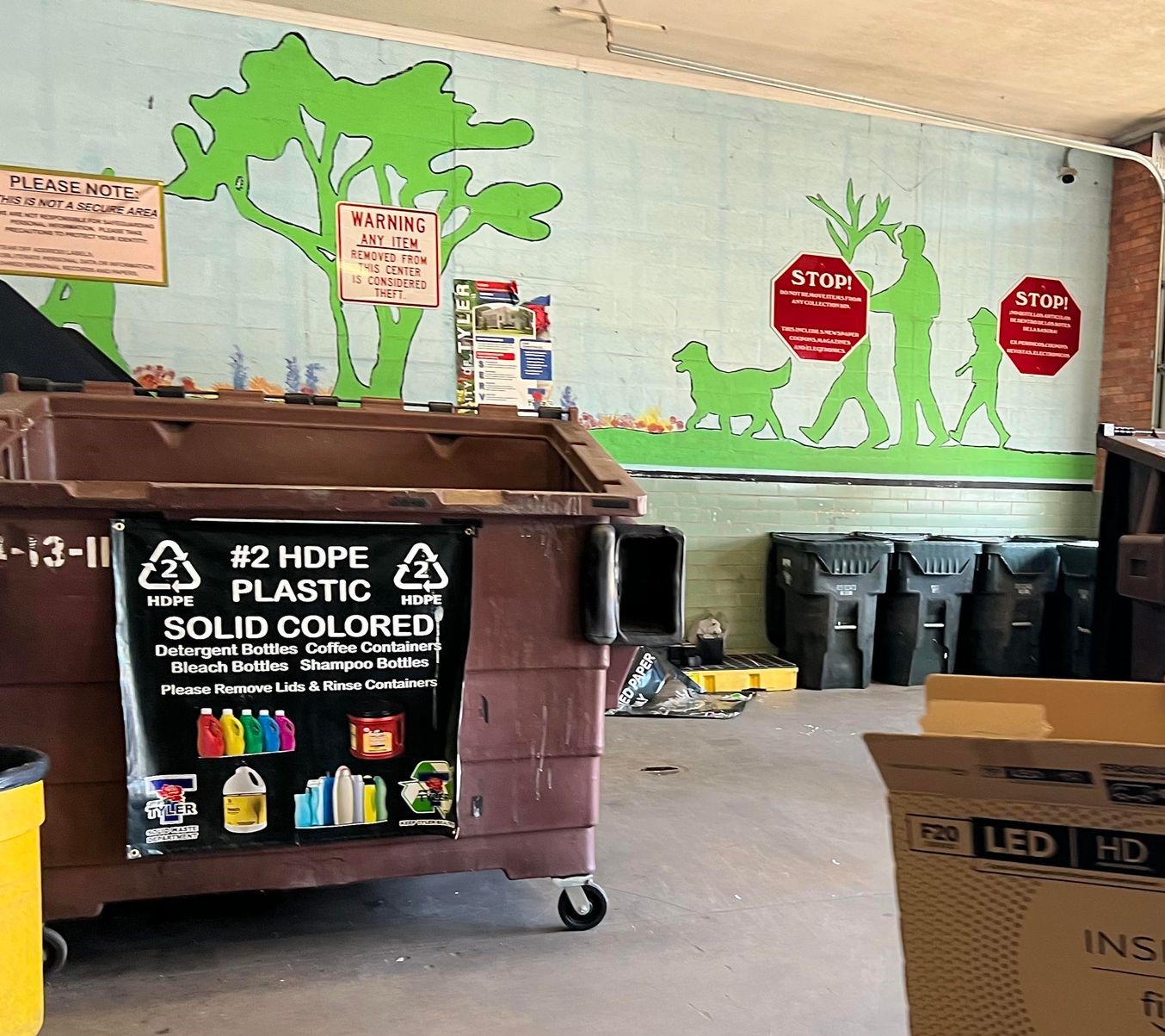 #2 Plastic bin at downtown recycle center