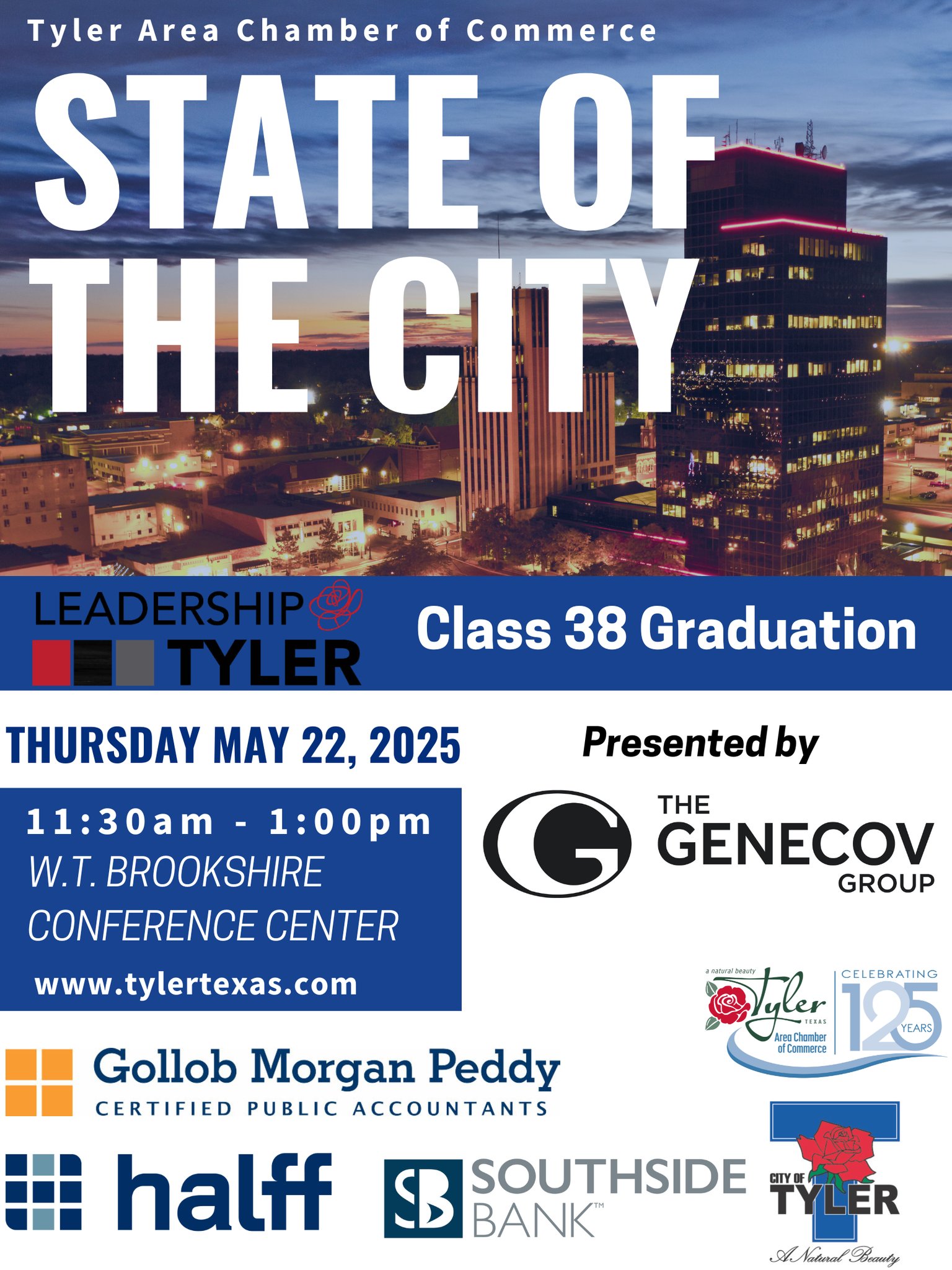 A graphic promoting the 2025 State of the City event. 