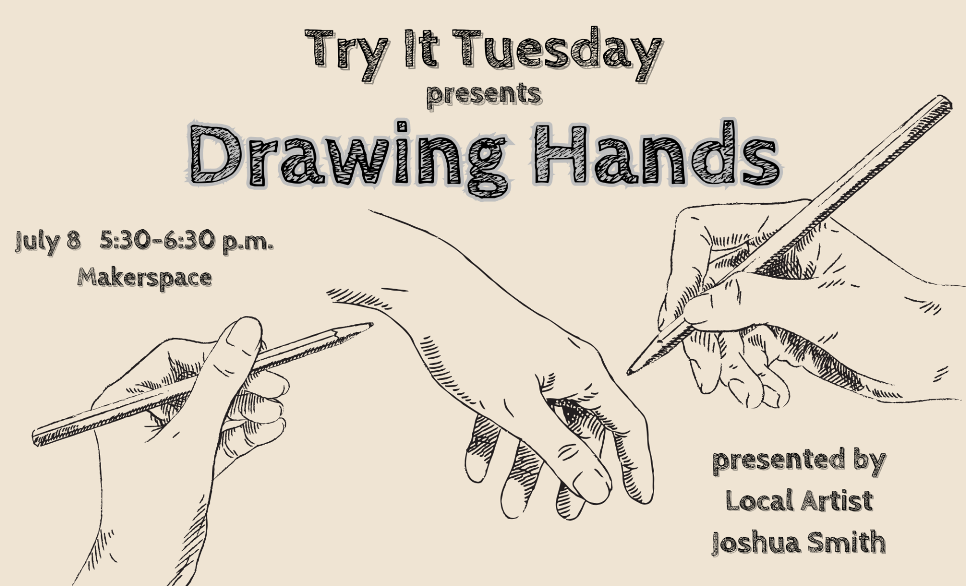 Programming - Try It Tuesday Drawing Hands 2025