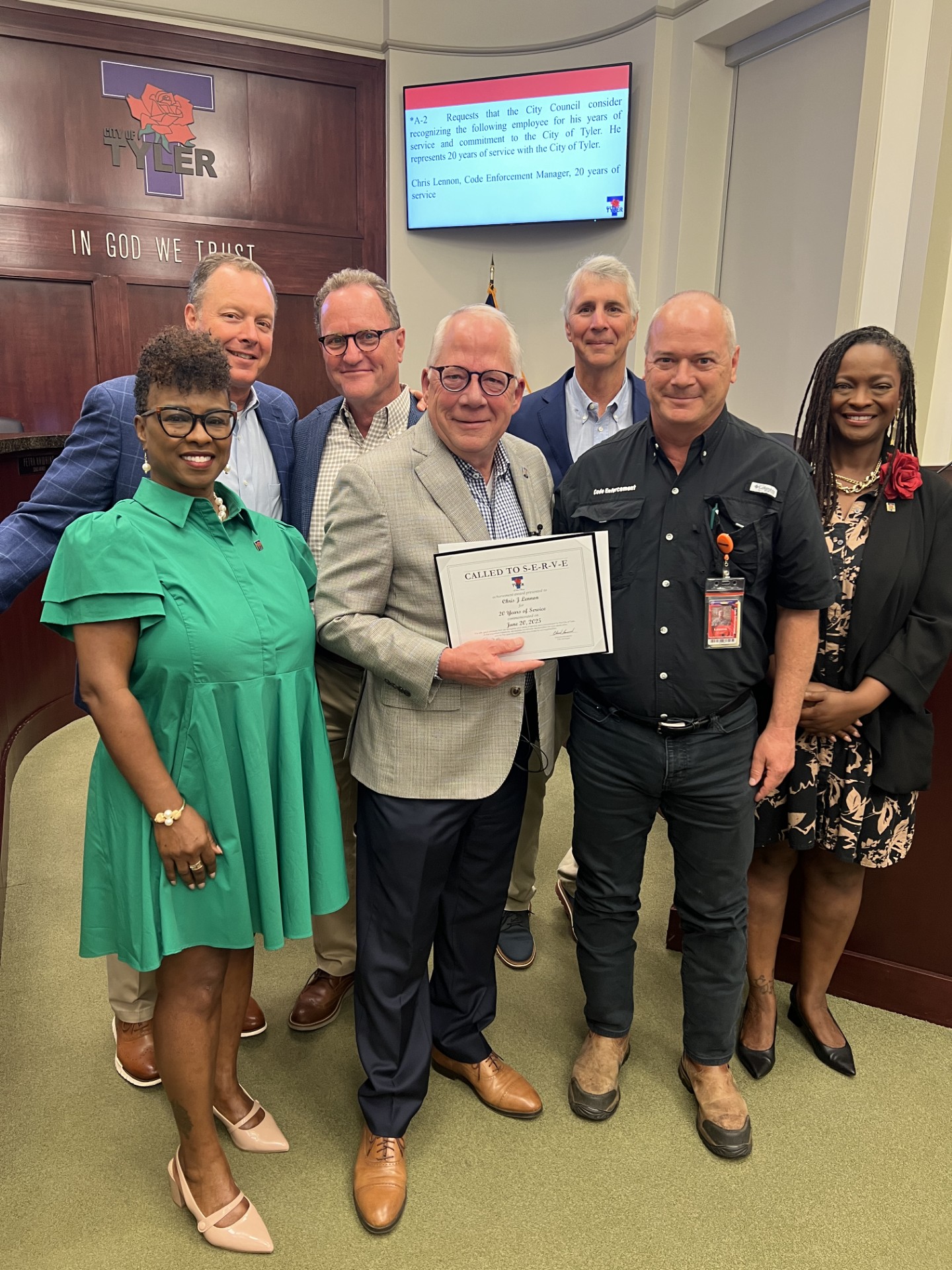 Chris Lennon Service Award