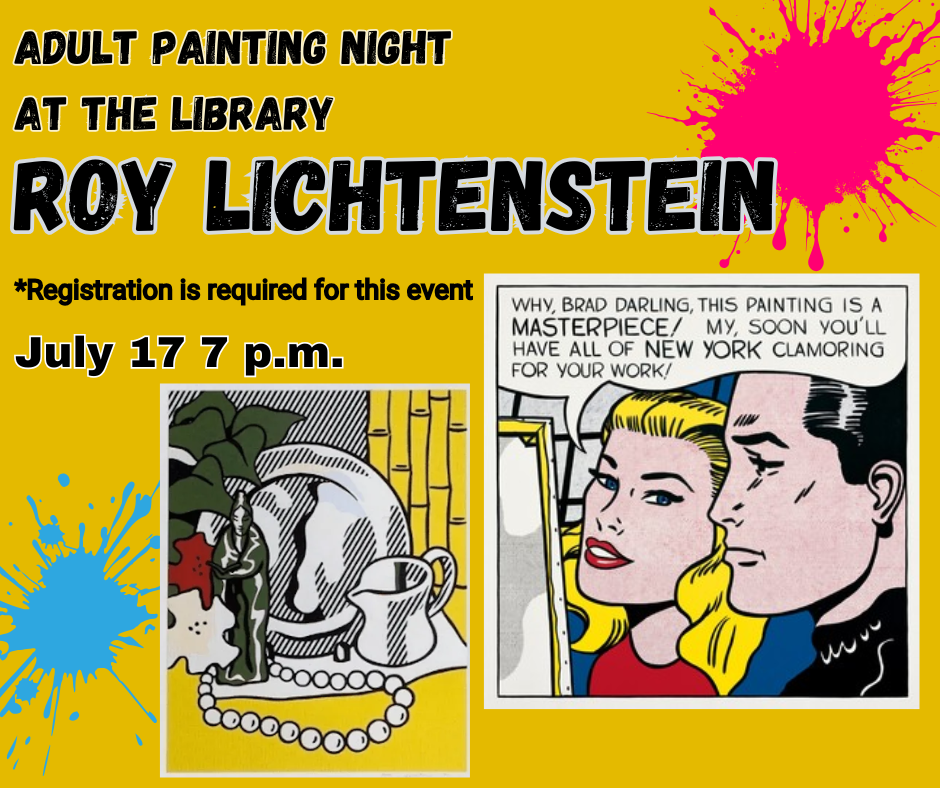 Adult Painting Night FB announce July 2025_Roy Lichtenstein (1)