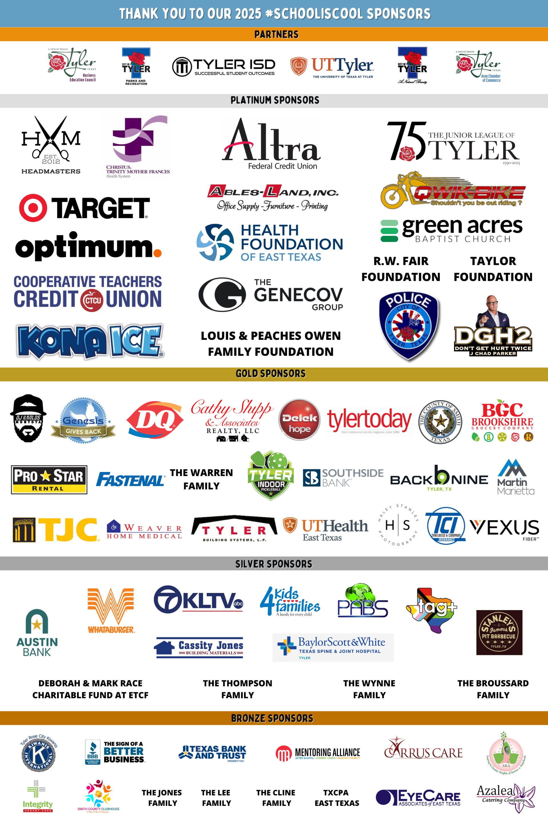 School is Cool Sponsors