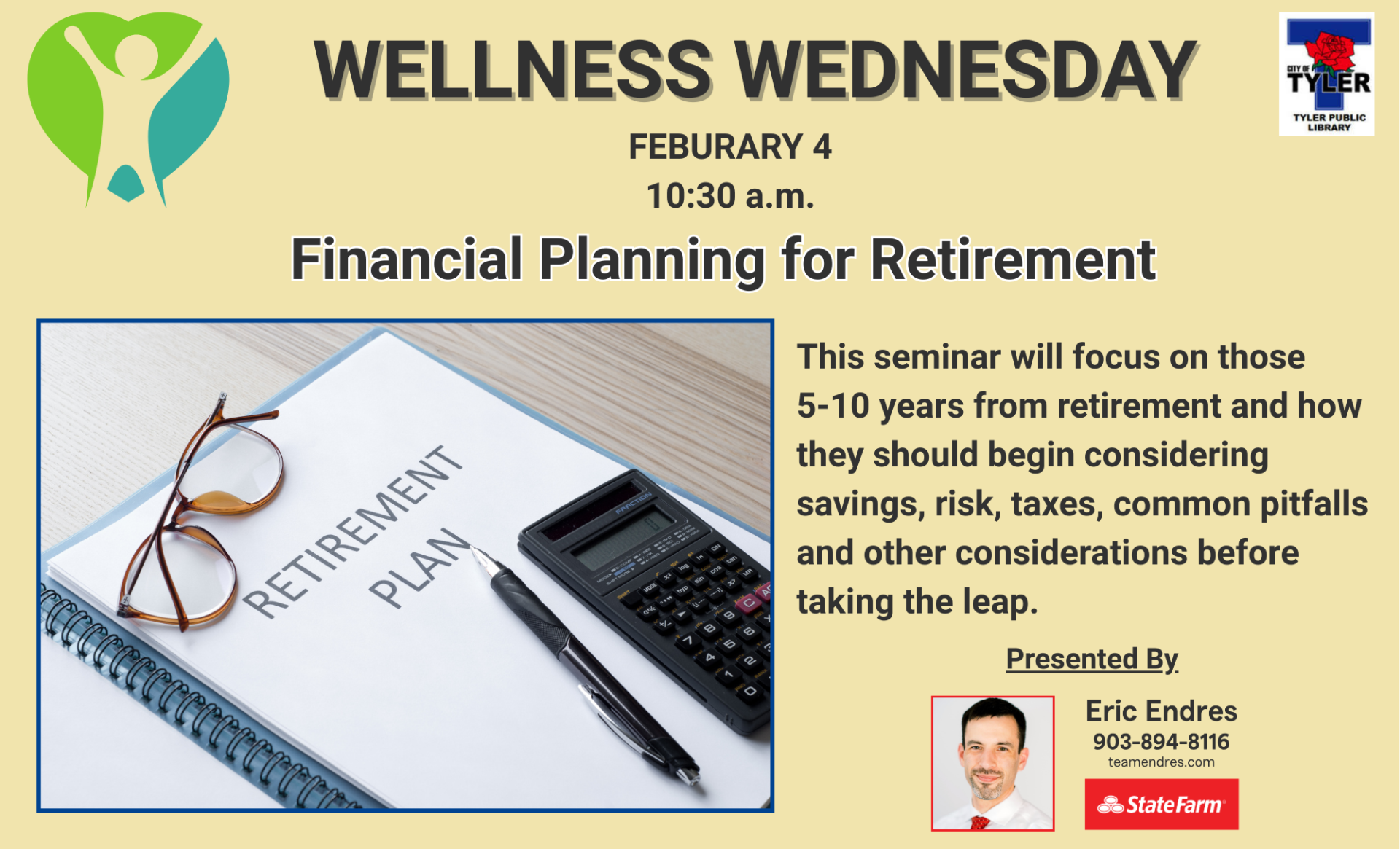 Wellness Wednesday Retirement Planning Feb 2026