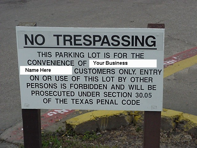 No Trespassing Sign