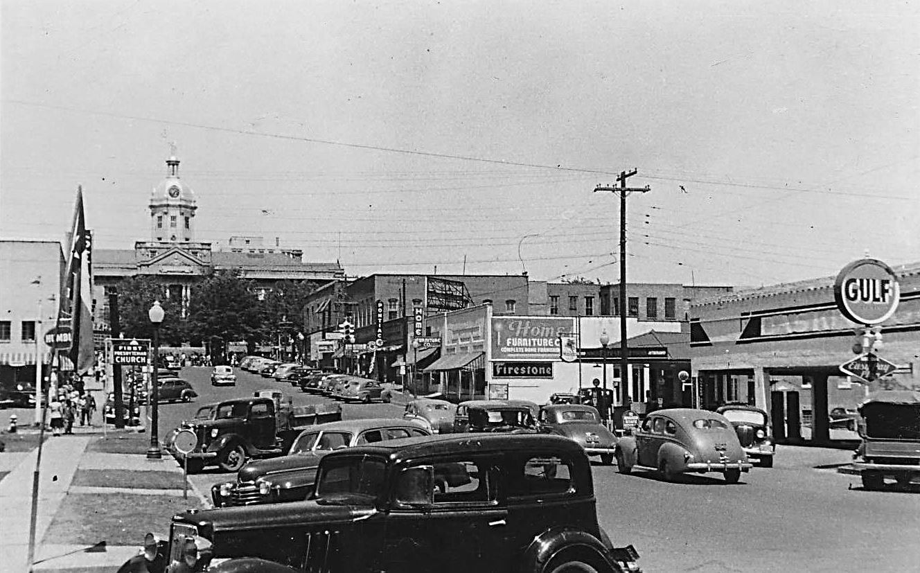 Downtown - black-and-white photo